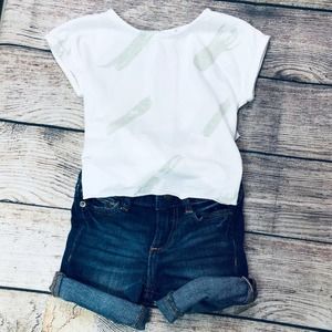 Toddler Girl size 2 DL1961+ Omamimini Tie Tee